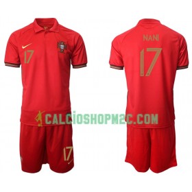 Portogallo Nani 17 Bambino Maglia Prima Euro 2020 Manica Corta (+ Pantaloncini)